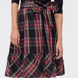J. Crew Tartan Plaid Skirt with Ruffle Hem